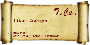 Tibor Csongor névjegykártya
